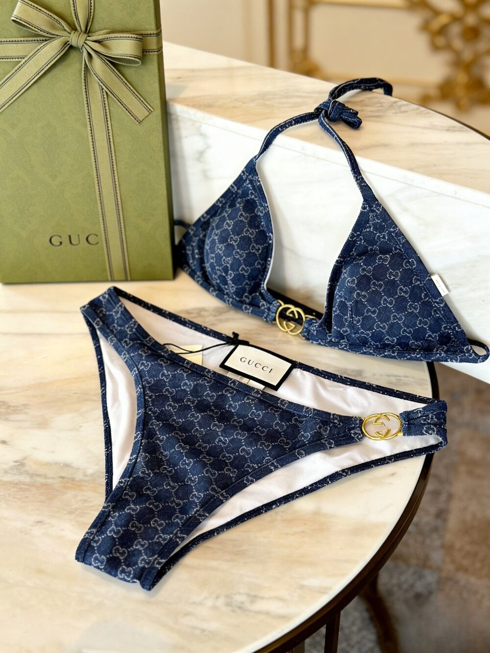 Gucci GG Print Triangle Bikini Set - Picture 5 of 6